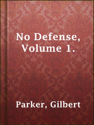 cover image of No Defense, Volume 1.